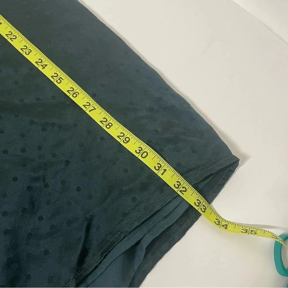 Madewell Emerald Green Silk Dancefloor Polka Dot One Shoulder Dress Size 10 - Picture 13 of 13